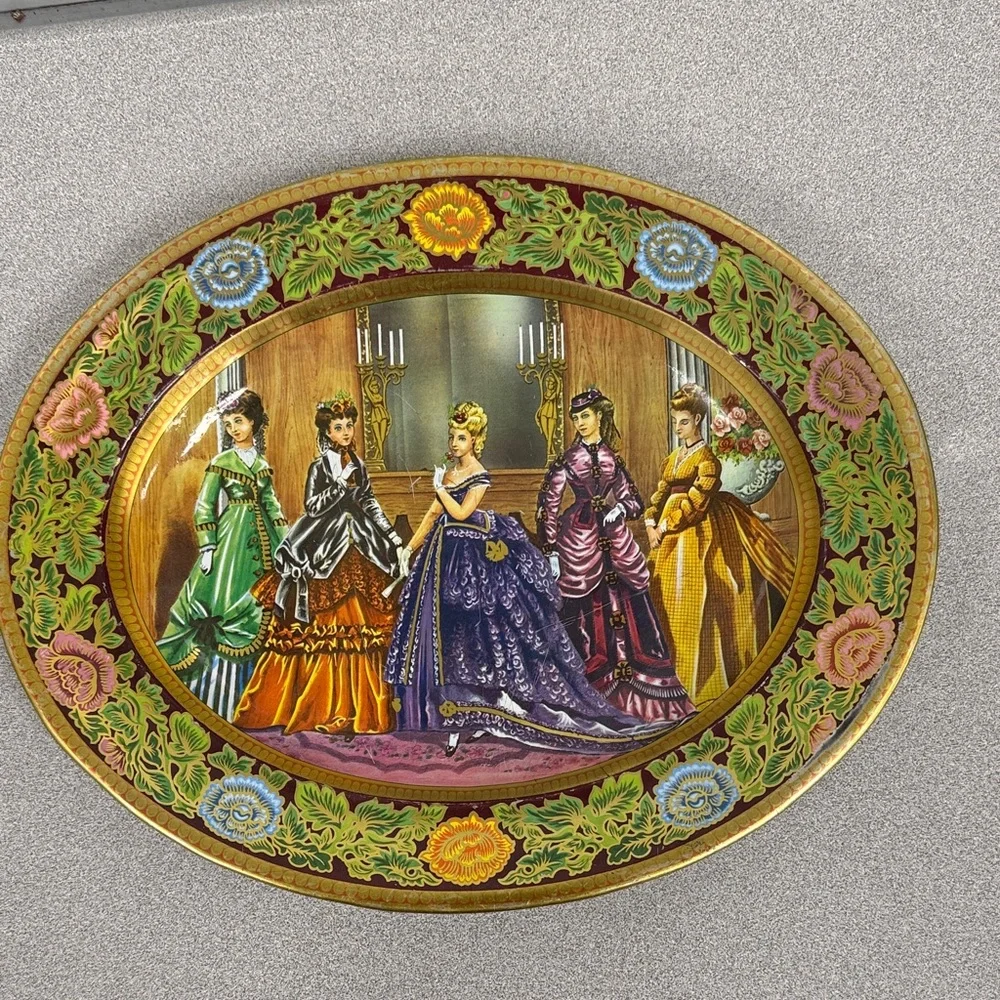 Vintage Decorative Plate with Victorian Ladies - Picture 2 of 9